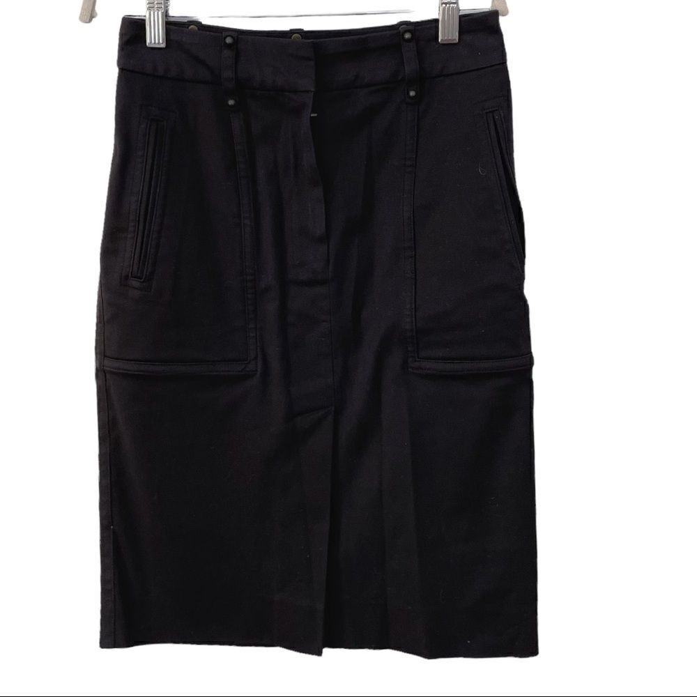 Yves Saint Laurent Black Midi Pencil Skirt - size 36 - Picture 1 of 7